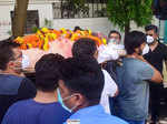 Mandira Bedi's husband and filmmaker Raj Kaushal's funeral