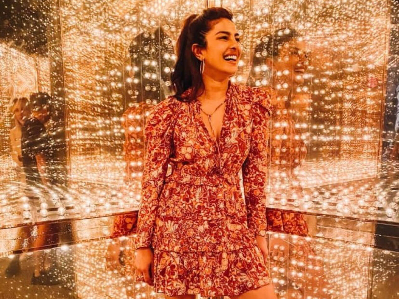 Priyanka Chopra picks a floral dress to visit the Rock and Roll Hall of Fame  - Times of India