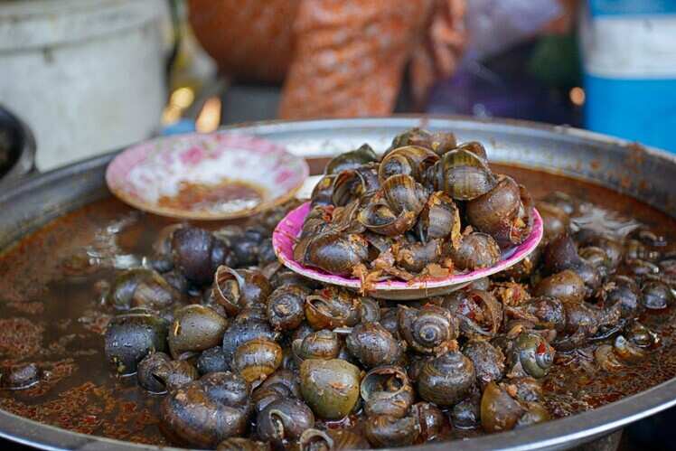 Fried snails, Odisha