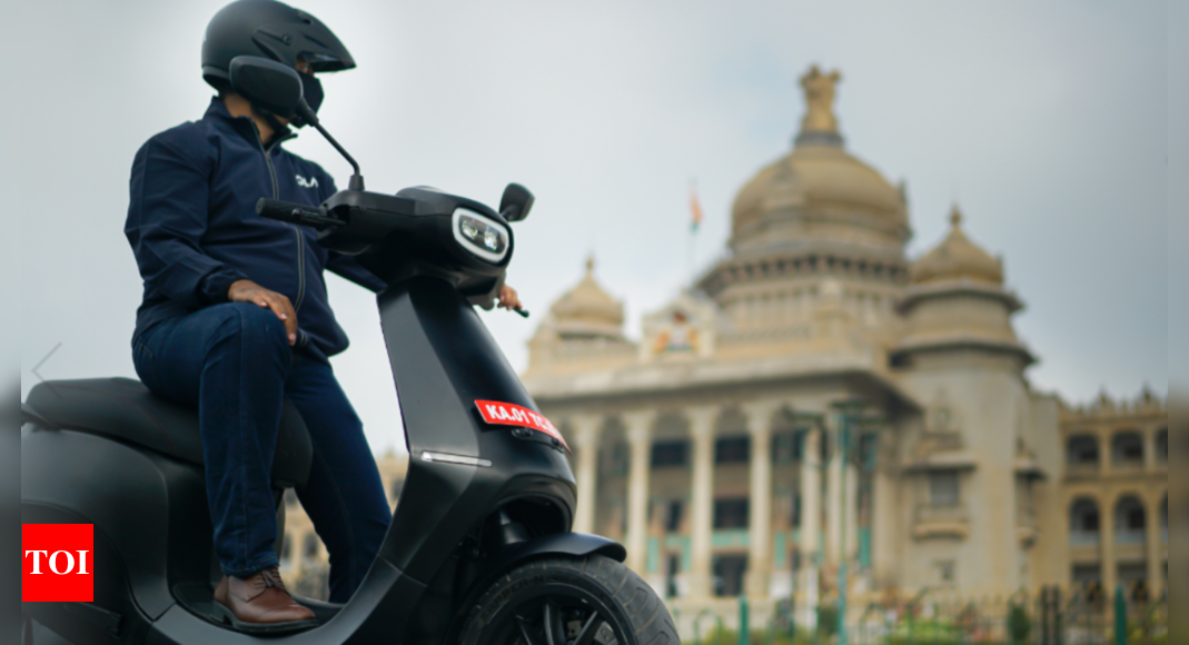 Ola CEO test rides upcoming e-scooter ahead launch