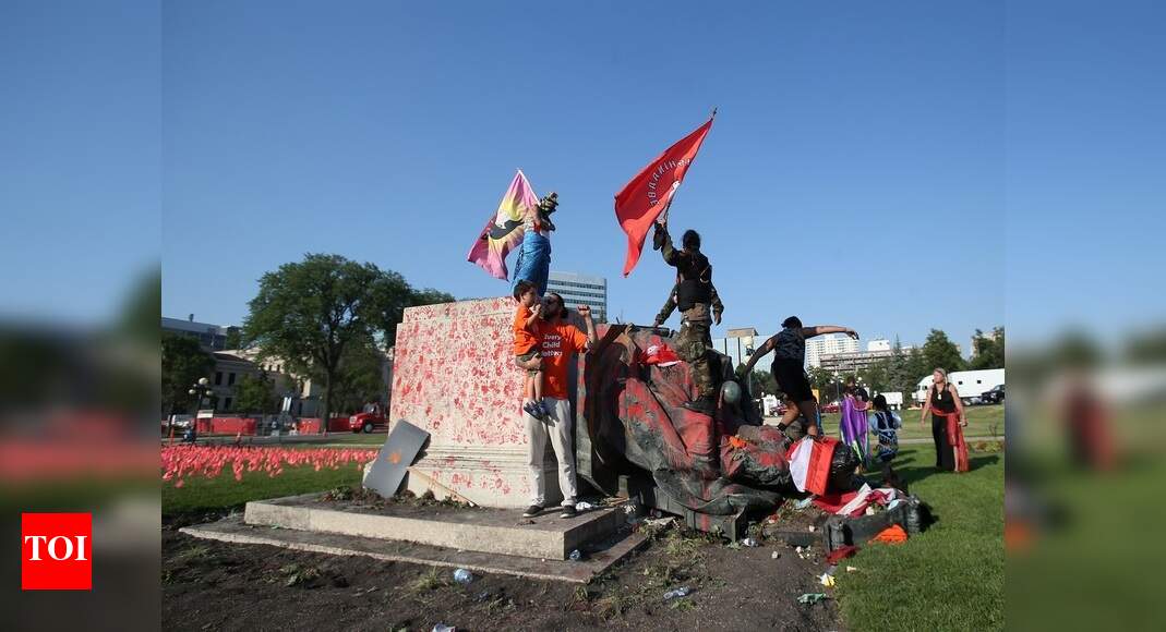 Statues of Queen Victoria, Queen Elizabeth toppled in Canada Times of