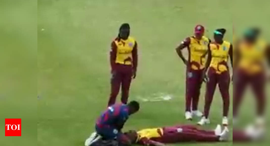 WATCH: Two Windies women cricketers collapse on field