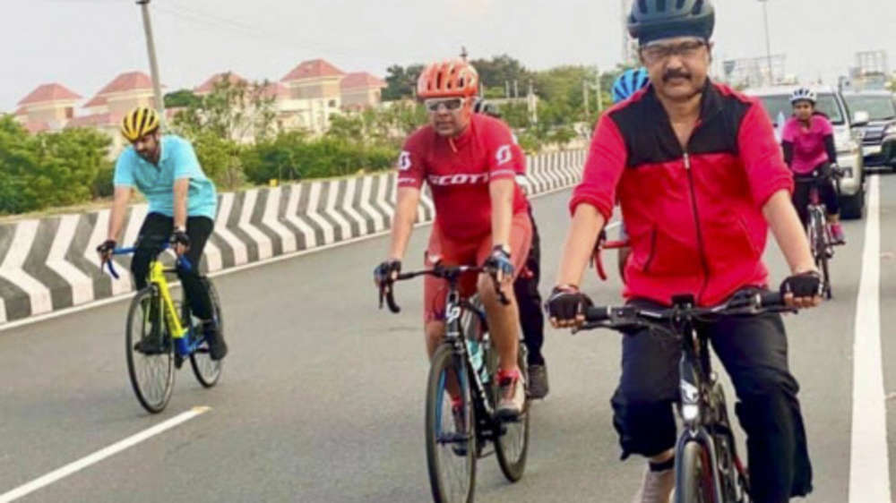 Photos: MK Stalin's Sunday cycle ride on Chennai's ECR