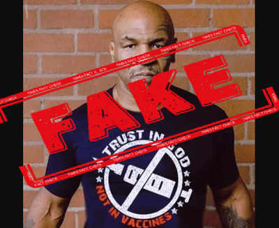 FAKE ALERT: Viral images of Mike Tyson sporting anti-vaccine T-shirts are digitally manipulated