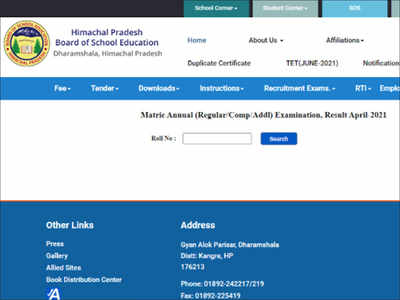 HPBOSE Class 10th result 2021 announced, here's direct link