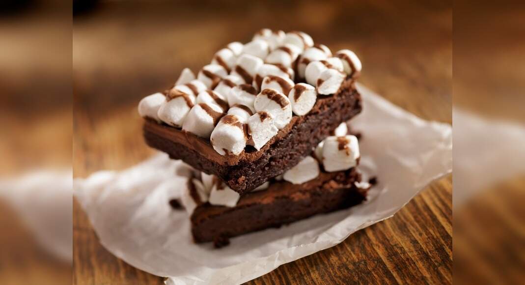 Marshmallow Brownies Recipe: How to Make Marshmallow Brownies Recipe | Homemade Marshmallow Brownies