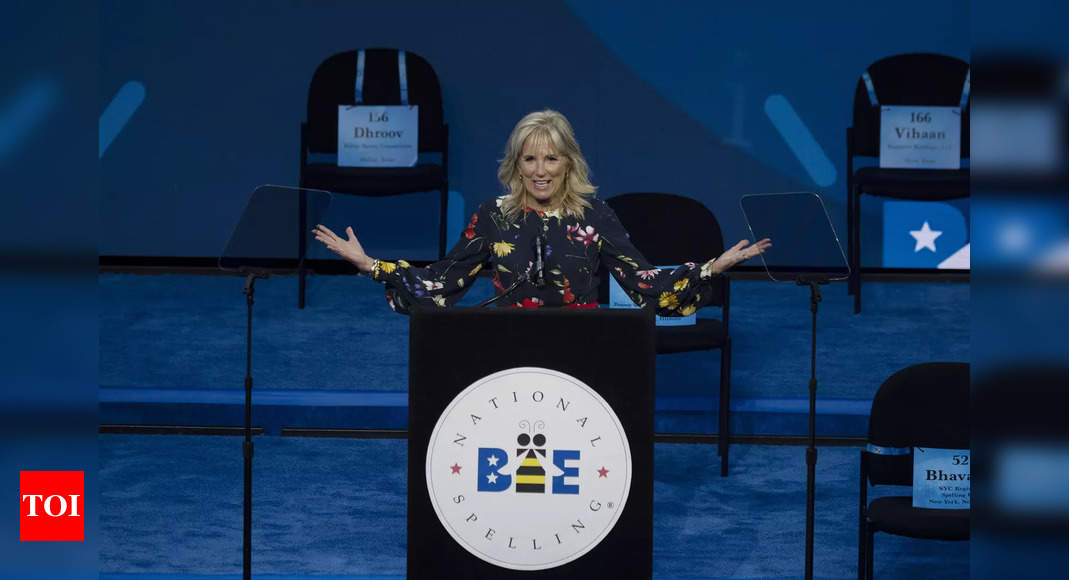 First lady Jill Biden meets National Spelling Bee finalists