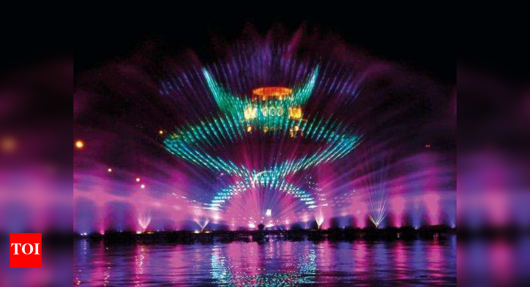 Lucknow Five years on, musical fountain at Picture Gallery pond returns to life Lucknow News