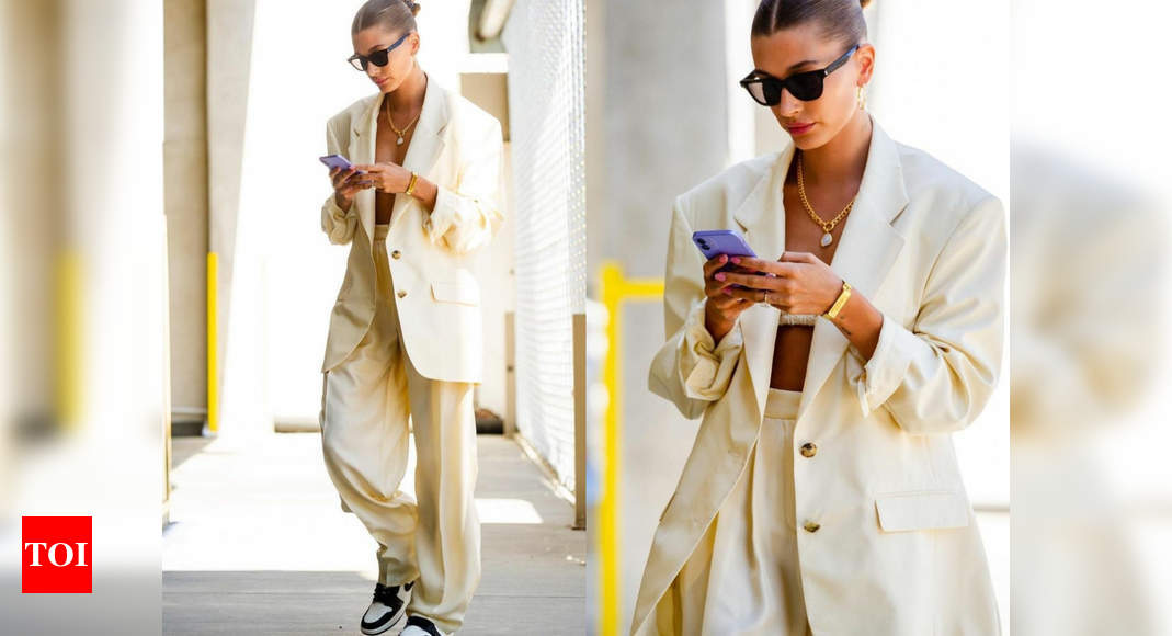 Hailey Bieber Redefines Street Style With Her Eclectic Outfit Times Of India