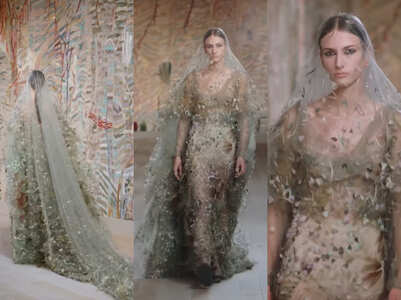 Feather embroidery masterpiece in Dior’s AW collection