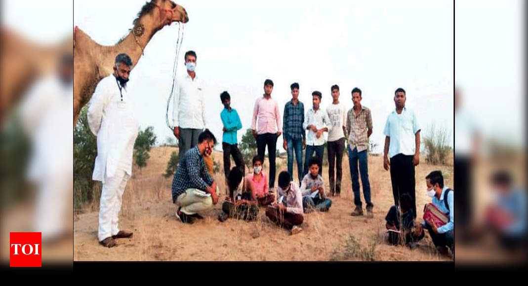 Barmer villages: School now comes riding a camel