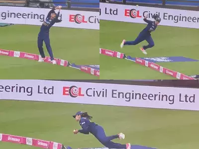 WATCH: Harleen Deol takes a stunner to dismiss Amy Jones during 1st T20I against England