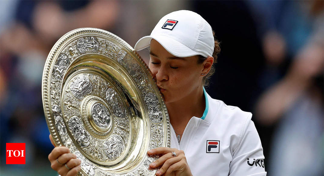 Ashleigh Barty wins first Wimbledon title on idol Cawley's anniversary