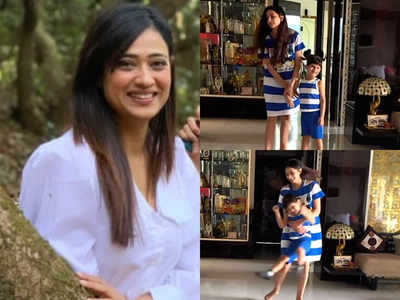 Shweta Tiwari cherishes adorable moments of her kids Palak and Reyansh ...