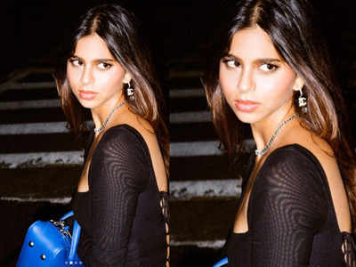 Suhana Khan striking a pose while waiting for her cab is every girl on a night out in New York City