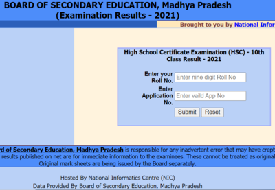 MPBSE MP Board 10th result 2021 announced, here's direct result link