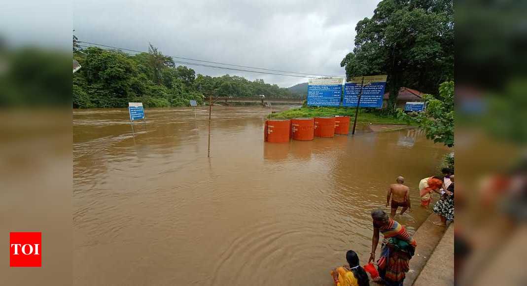 Kukke Subrahmanya bathing ghat submerged