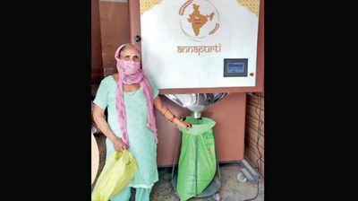 Touch screen, fill bag: Country’s first grain ATM in Gurugram