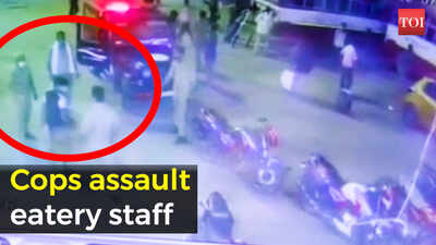 Prayagraj: Cops assault eatery staff, video viral | Prayagraj News