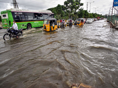 Normal life thrown out of gear at several places in Telangana following heavy rains