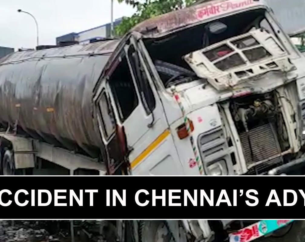 
Chennai: Traffic disrupted after oil tanker crashes into median
