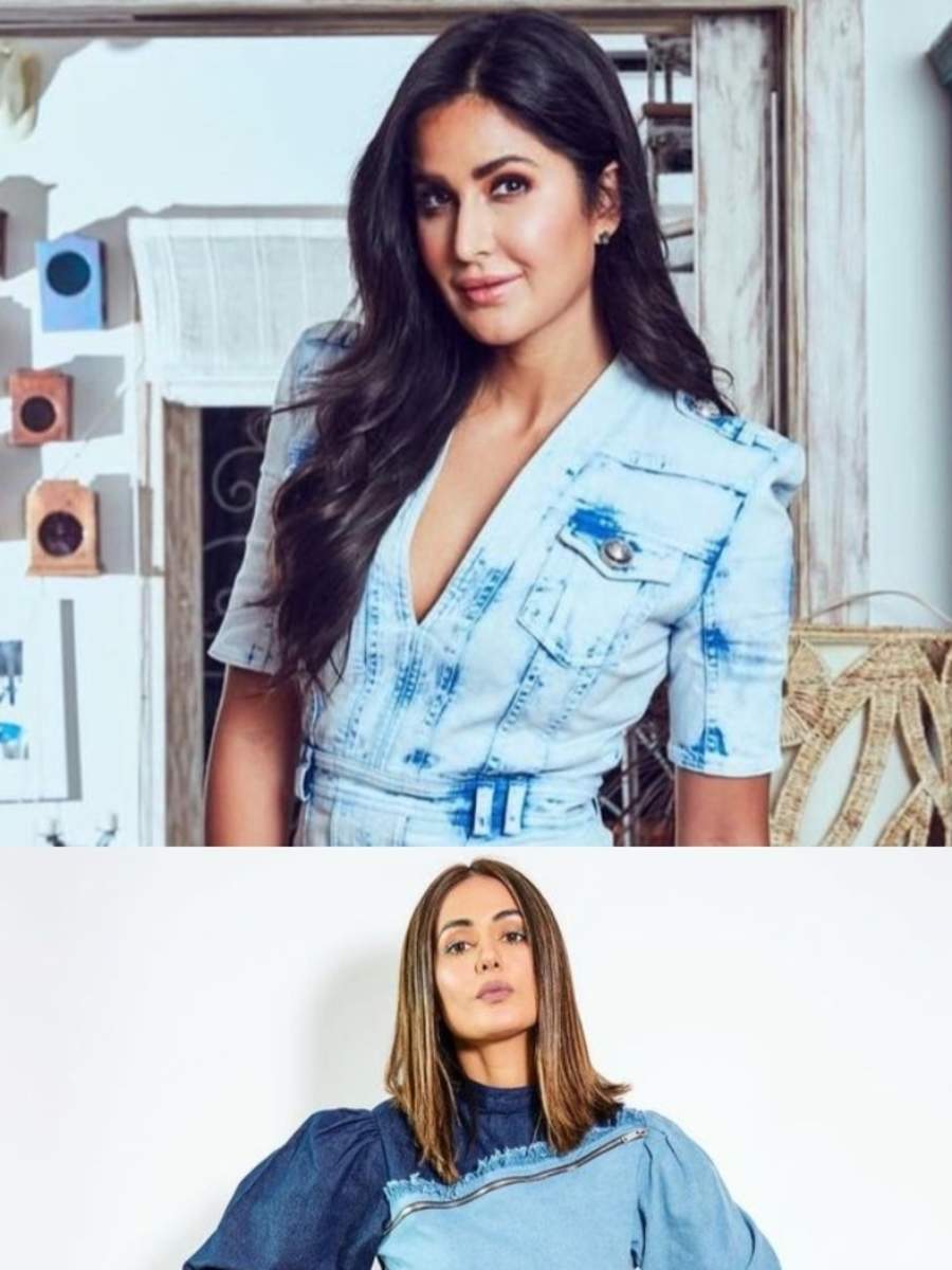 Rock denim dresses like B-Town divas