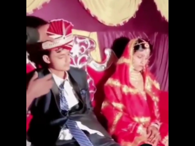 Viral video shows groom sleeping on his wedding day