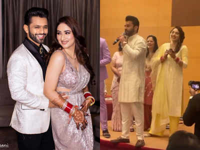 Watch Rahul Vaidya shares about the hilarious incidents that took place on  his first night with wife Disha Parmar - Times of India