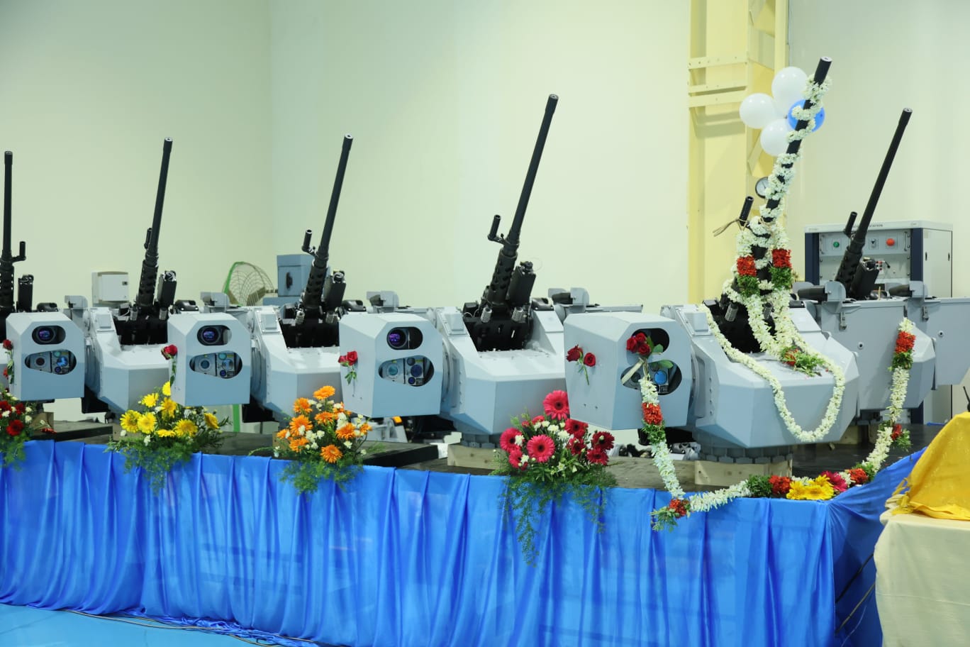 AWEIL Stabilized Remote Controlled Gun On INS Shivalik