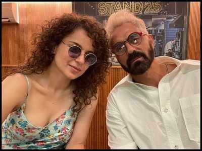 Arjun Rampal shares a cropped picture with Kangana Ranaut as he wraps up the shoot of 'Dhaakad'; here's why