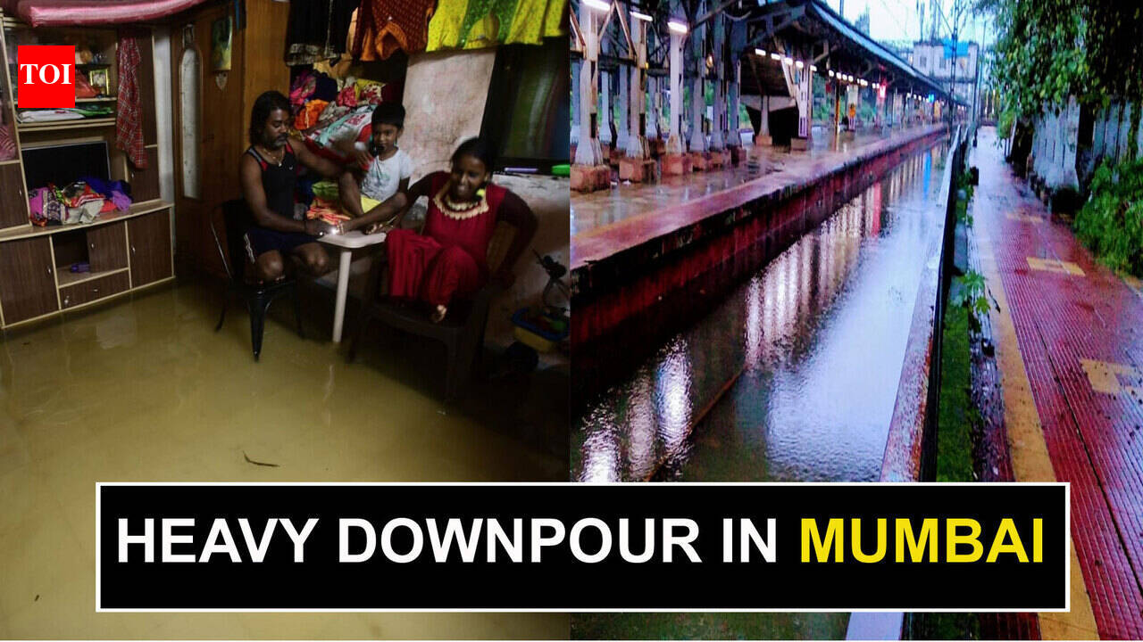 Mumbai: Train services hit, houses in low lying areas flooded as heavy ...