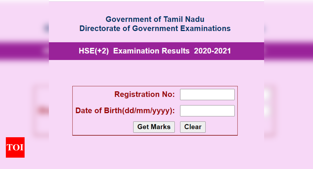 Tamil Nadu DGE 12th result 2021 announced, here's direct link - Times ...