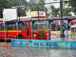 These pictures show how the heavy rains disrupted normal life in several parts of India