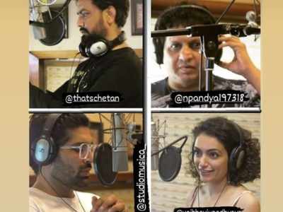 Chetan Dhanani, Malhar Thakar, and others start dubbing for the film 'Locha Lapsi'
