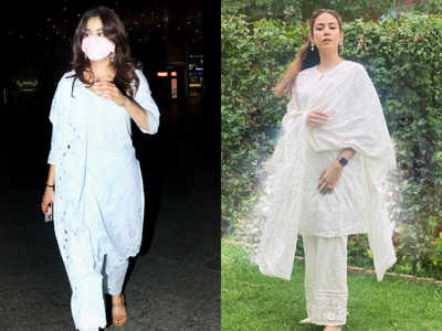 Janhvi Kapoor or Mira Rajput: Who wore the all-white suit better?