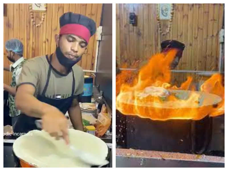 Watch: This innovative Fire Dosa of Indore is a treat to the eyes