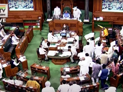 Lok Sabha proceedings adjourned for third time amid opposition uproar