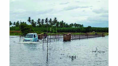 Lingapuram bridge submerges again