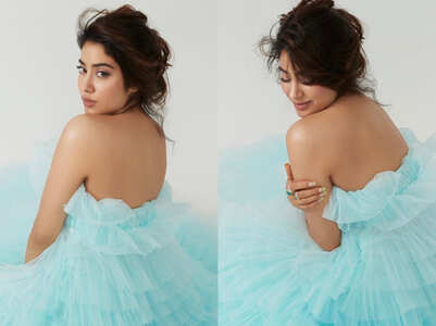 Janhvi Kapoor channels her inner fairy in a blue tulle gown