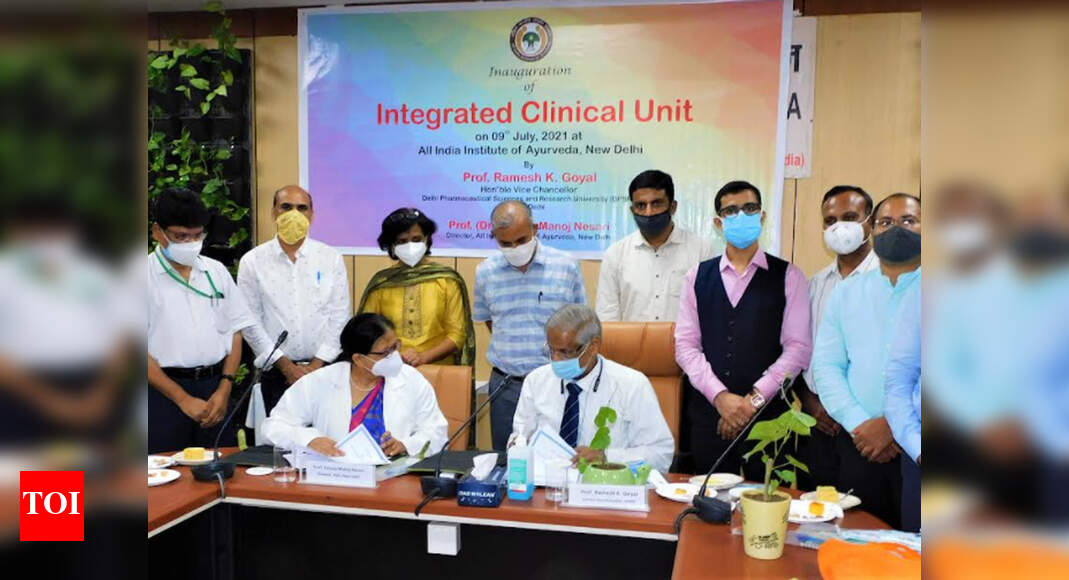 DPSRU signs MoU with All India Institute of Ayurveda Times of India