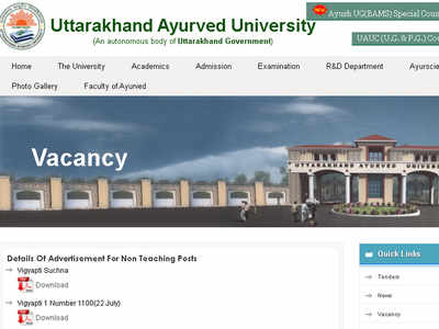 Uttarakhand Ayurved University Recruitment 2021: Apply offline for 63 Lab Technician, Helper & other posts
