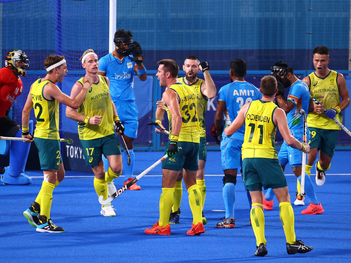 India Vs Australia Hockey Mighty Australia Hammer India 7 1 In Men S Hockey Tokyo Olympics News Times Of India