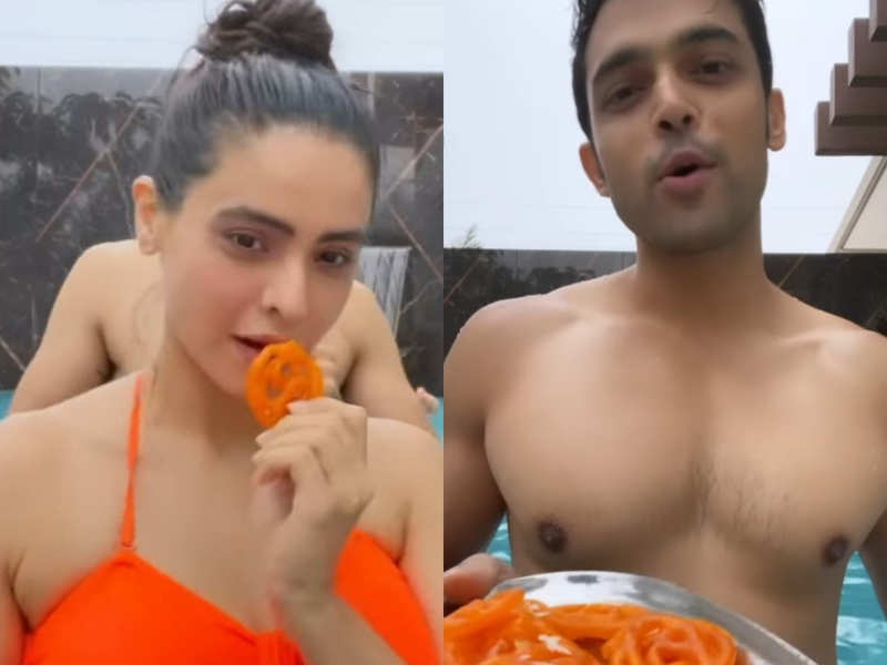 BFFs Aamna Sharif and Parth Samthaan eat 'Jalebis' in a fun new way, watch video