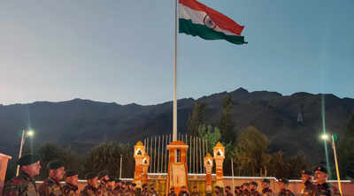 Kargil Vijay Diwas eve: Lamps lit at memorial, epic battles recalled as military personnel, families converge in Drass