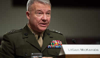 US general Kenneth McKenzie vows to continue air strikes supporting Afghan troops
