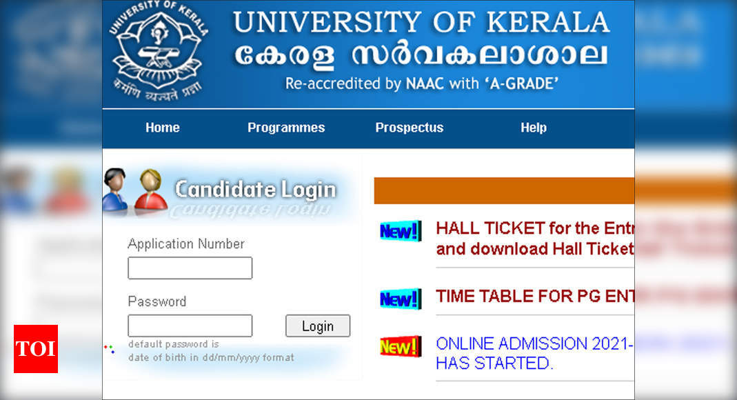 kerala university course work exam 2021