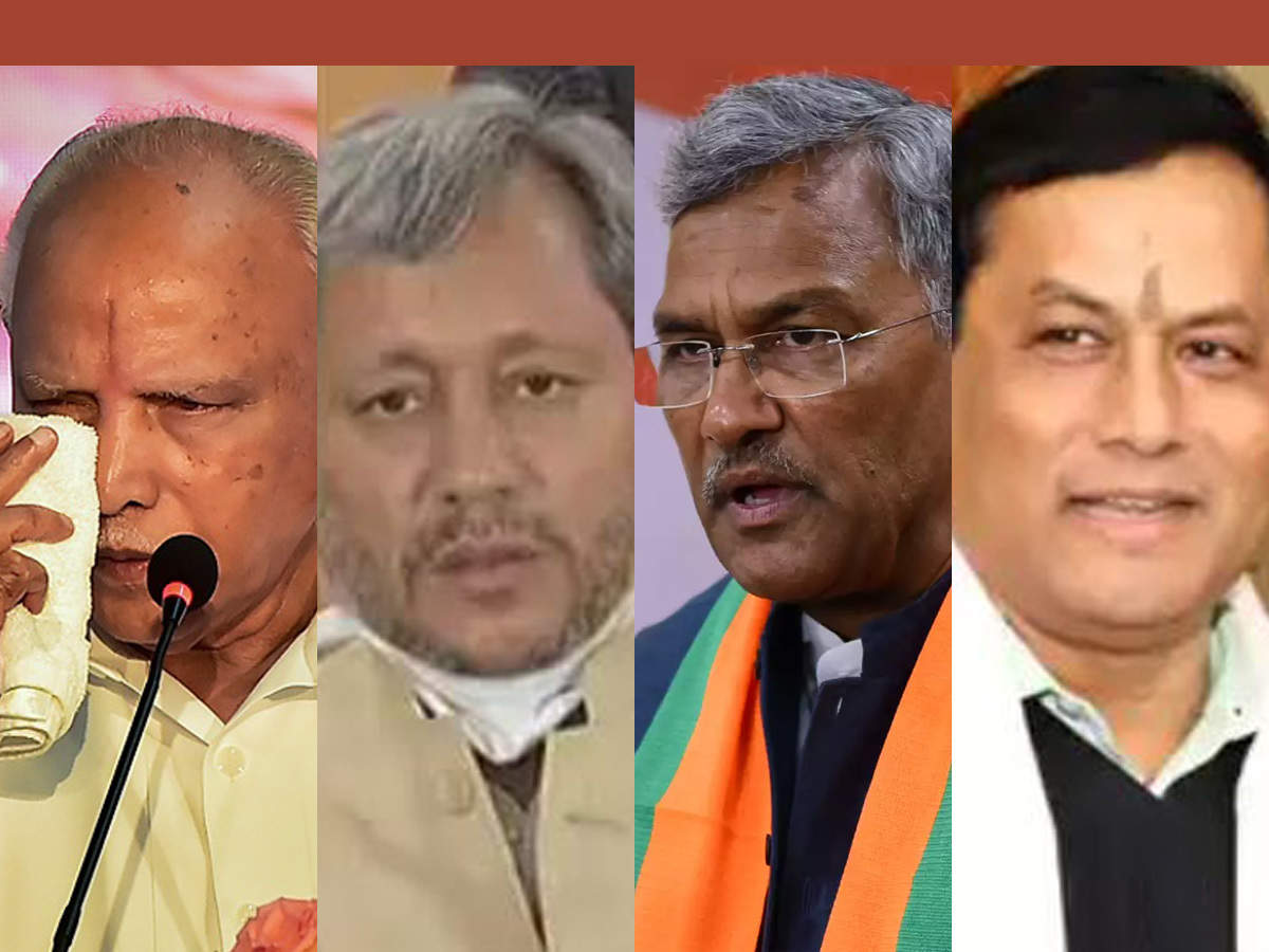 Yediyurappa resignation: BJP changes 4 CMs in 4 months | India News - Times of India