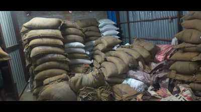 20 tonne of PDS rice and wheat seized from godown near Madurai, one arrested