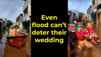 Maharashtra Rains: Boat ride for bride and groom in Sangli's flooded waters