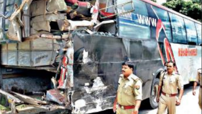 Uttar Pradesh: 18 crushed in sleep as truck rams into bus in Barabanki